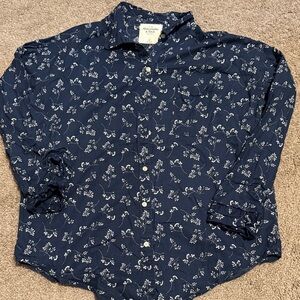 Abercrombie & Fitch Dark Blue Floral Men's Shirt